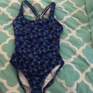 Blue speedo swimsuit